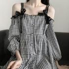 Plaid A-line Dress / Camisole Top