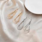 Layered Alloy Drop Earring