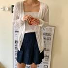 Summer Cable Knit Cardigan & Tube Top Set