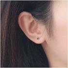 925 Sterling Silver Cross Earring Earrings - One Size