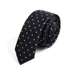 Dotted Slim Neck Tie (5cm) Black - One Size