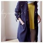 Snap-button Drawstring-waist Jacket