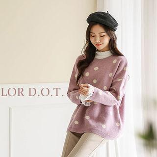 Polka-dot Loose-fit Sweater