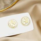 Embossed Alloy Earring 1 Pair - E3461 - Gold - One Size