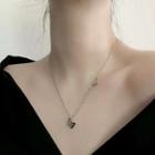 Butterfly Alloy Necklace Necklace - Butterfly - Silver - One Size