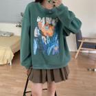 Print Sweatshirt Green - One Size