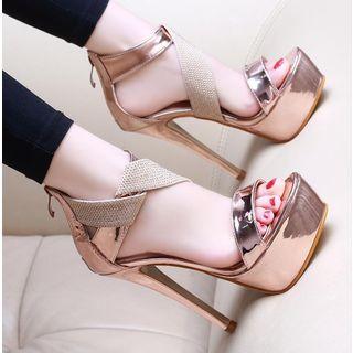 Patent Platform High-heel Sandals