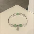 Glass Bead Alloy Bracelet 1 Pc - Mint Green - One Size