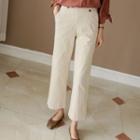 Buttoned Stitched Wide-leg Pants