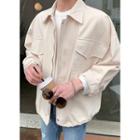 Drawstring-hem Zip-up Safari Jacket