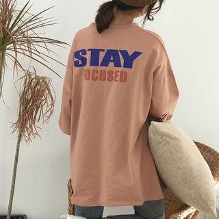 Number Print 3/4 Sleeve T-shirt