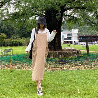Patch-pocket Long Jumper Dress