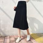 Plain A-line Knit Skirt