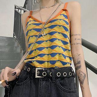 Pattern Camisole Top As Shown In Figure - One Size