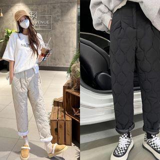 Quilted Baggy-fit Pants