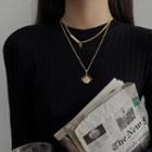 Pendant Alloy Layered Necklace Necklace - Gold - One Size