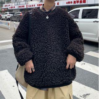 Long-sleeve Loose-fit Fleece Top