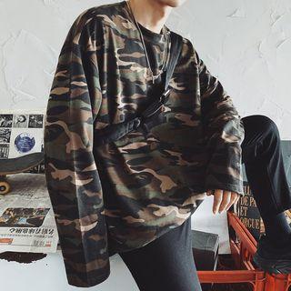 Camouflage Oversize Long-sleeve T-shirt
