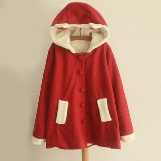 Cat Ear Hooded Long Coat