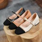 Cap-toe Chained Mary Jane Shoes