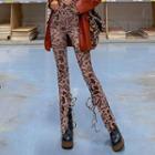 Patterned Lace-up Pants