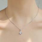 925 Sterling Silver Clover Necklace 1 Pc - Clover Necklace - One Size