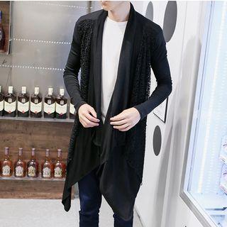 Panel Asymmetrical Hem Cardigan