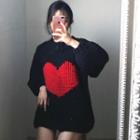 Heart Chunky Knit Sweater