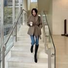 Shawl-collar Wrap Padding Jacket