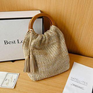 Tassel Woven Handbag
