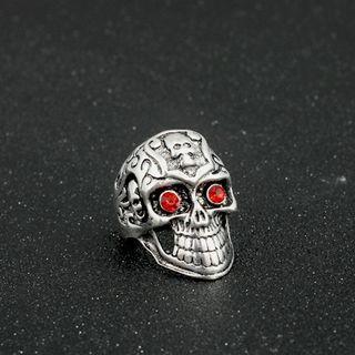 Skull Rhinestone Alloy Ring