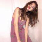 Rose Printed Slim-fit Sleeveless Dress