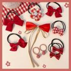 Set Of 10: Hair Tie 11# - Set Of 10 Pcs - Red - One Size