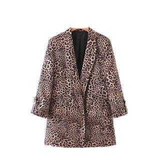 Leopard Print Loose-fit Blazer