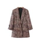 Leopard Print Loose-fit Blazer