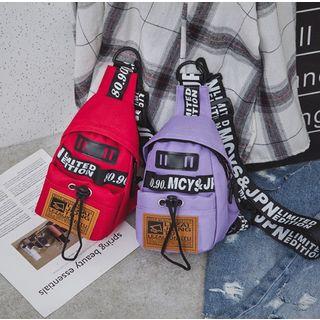 Lettering Strap Canvas Sling Bag