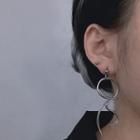 Stainless Steel Asymmetrical Earring 1 Pair - One Size