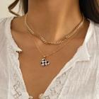 Layered Heart Pendant Chain Necklace / Bracelet