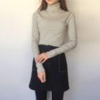 Brushed-fleece Mini A-line Skirt