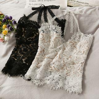 Skinny Lace Halter Top