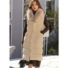Notched-lapel Duck-down Long Vest