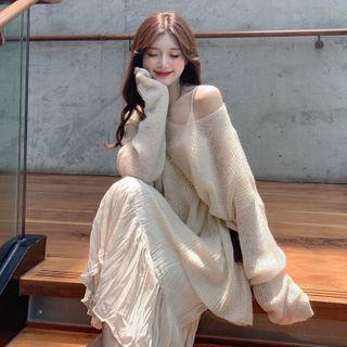 Spaghetti Strap Midi Dress / Sweater