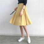 Colored Plain Flare Skirt