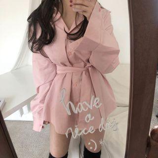 Sashed Shirt Pink - One Size