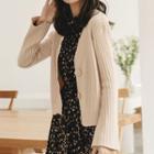 Ribbed Cardigan Light Almond - One Size