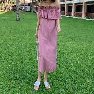 Off-shoulder Midi Sundress