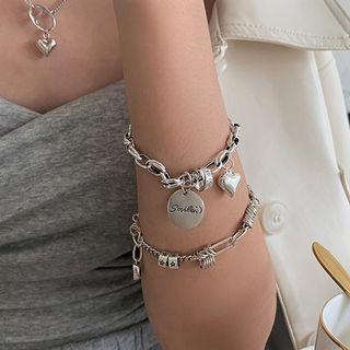Smiley / Heart Alloy Bracelet