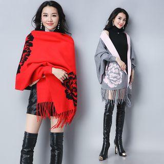 Flower Tasseled Scarf