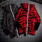 Camouflage Letter Hooded Jacket