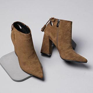 Chunky-heel Tassel Ankle Boots